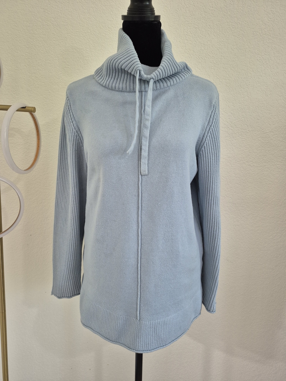 Sonoma Pale Blue Cowl Neck Pullover Sweater